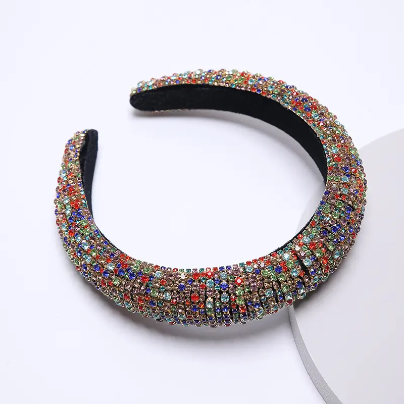 Vintage European Bang Baroque Glass Rhinestone Velvet - Image 4