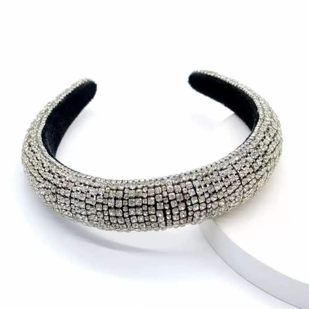 Vintage European Bang Baroque Glass Rhinestone Velvet - Image 5