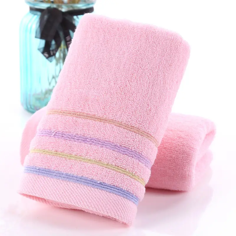 Towel Set Blue Striped Thick Cotton Face Towel - Image 10