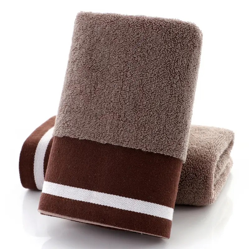 Towel Set Blue Striped Thick Cotton Face Towel - Image 15