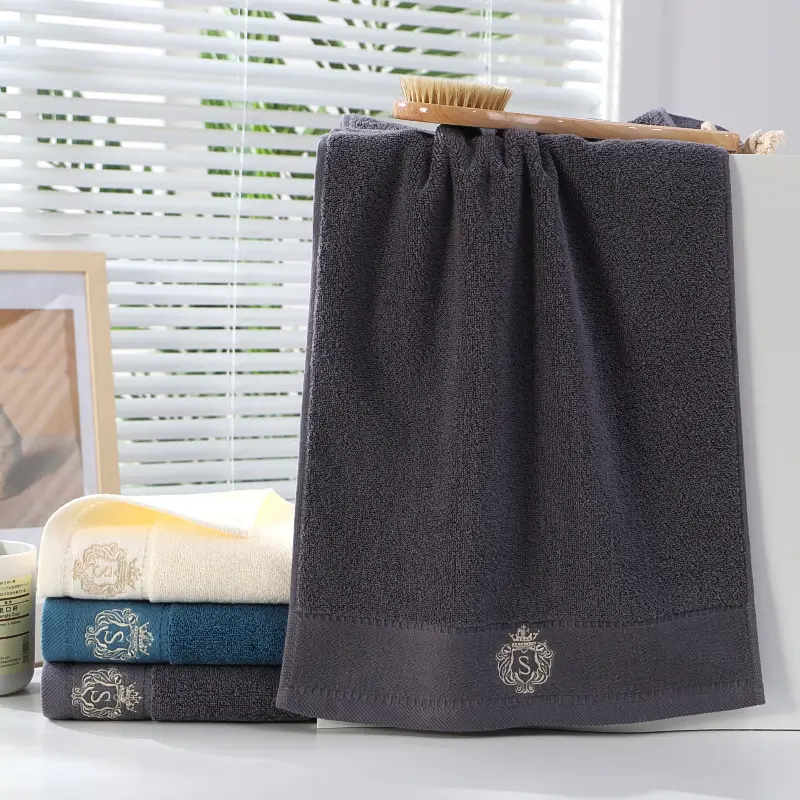 Towel Set Blue Striped Thick Cotton Face Towel - Image 16