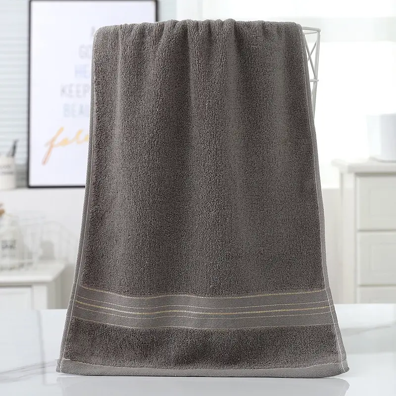 Towel Set Blue Striped Thick Cotton Face Towel - Image 8