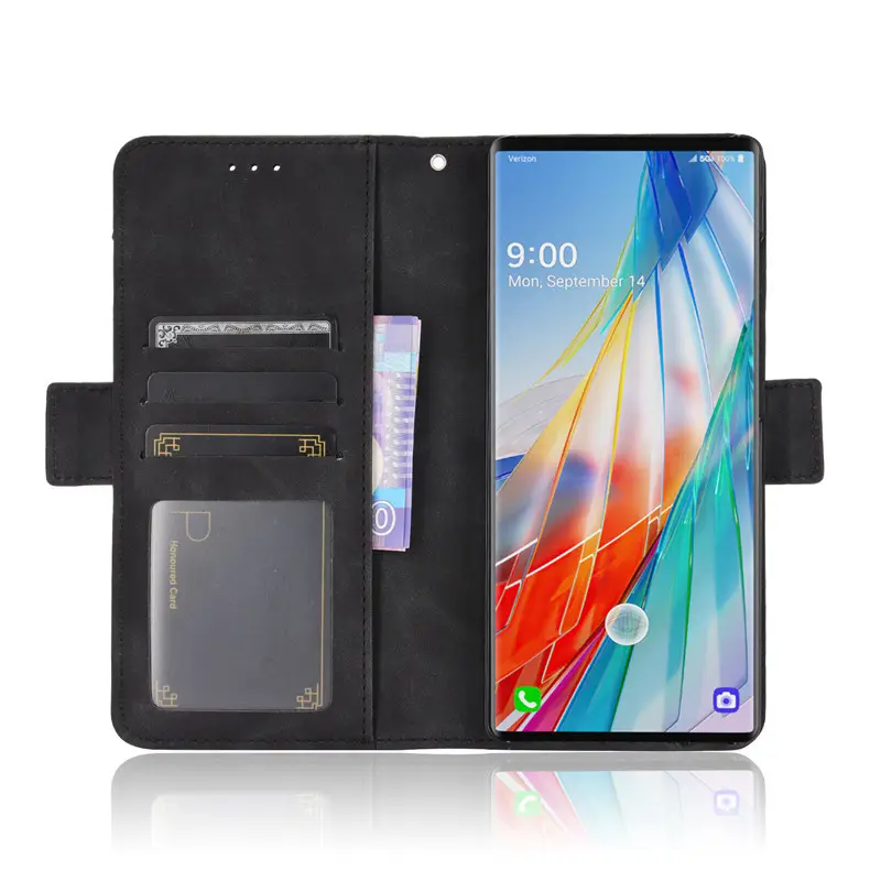 Brown Leather Flip Phone Case with Multi-Card Slot - Image 8