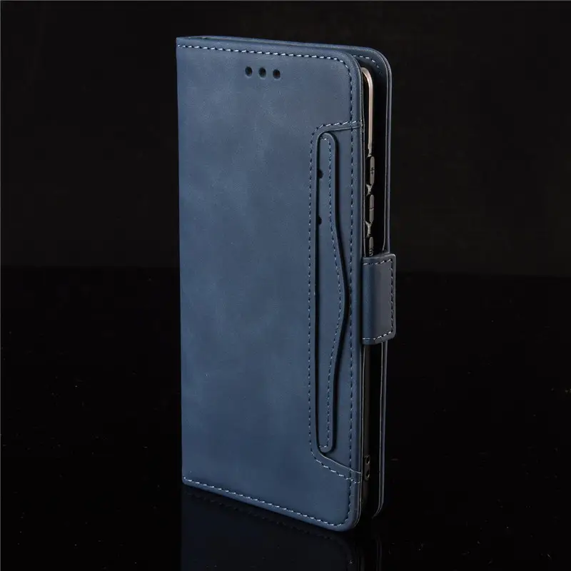 Brown Leather Flip Phone Case with Multi-Card Slot - Image 3