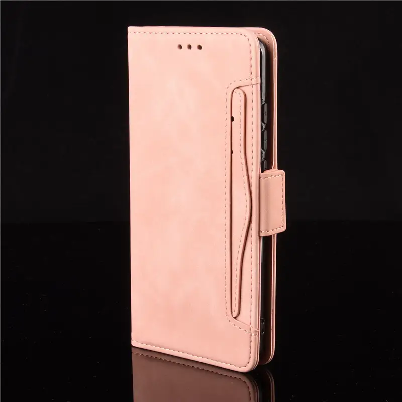 Brown Leather Flip Phone Case with Multi-Card Slot - Image 4