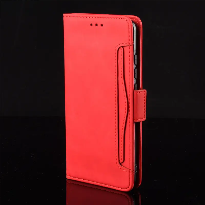Brown Leather Flip Phone Case with Multi-Card Slot - Image 5