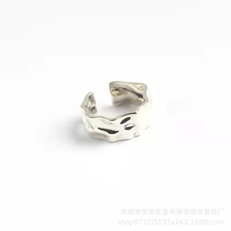 Electroplated Irregular Crown Ring Gold Tone - Image 6