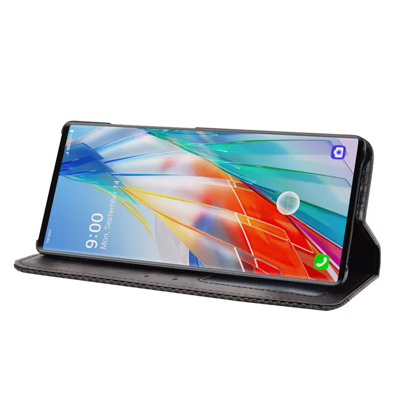 Magnetic Suction Leather Flip Phone Case Brown - Image 8