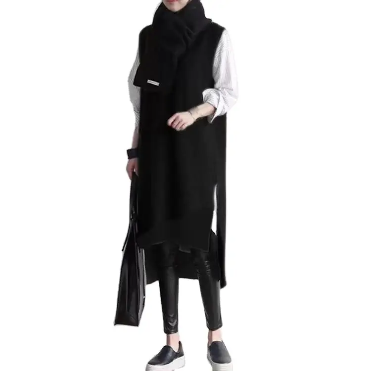 2025 Korean Style Grey Knitted Vest Skirt Set - Image 7
