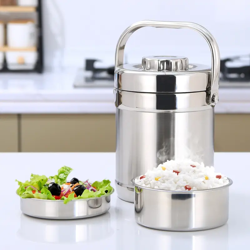 Stainless Steel Lunch Box with 2-Layer Insulation - Image 4