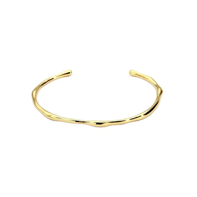 Irregular Golden Glitter Open Bracelet for Women - Image 6