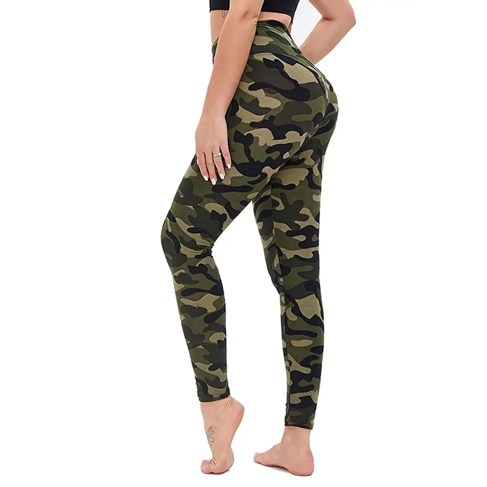 Women's Digital Print Camouflage Leggings High Waist Sports Tights - Image 2