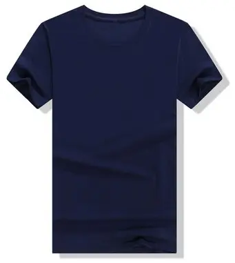 Men Black Cotton T-Shirt Short Sleeve Straight Collar - Image 13