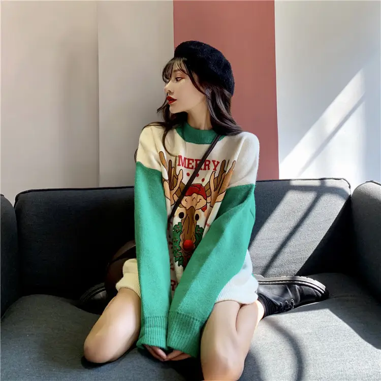 2023 Christmas Knit Sweater Women Red Base Petite Winter Wear — feature 27