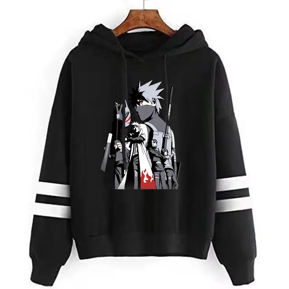 Naruto Hoodie Maroon Cloud Print with Crossbody Bag - Image 13