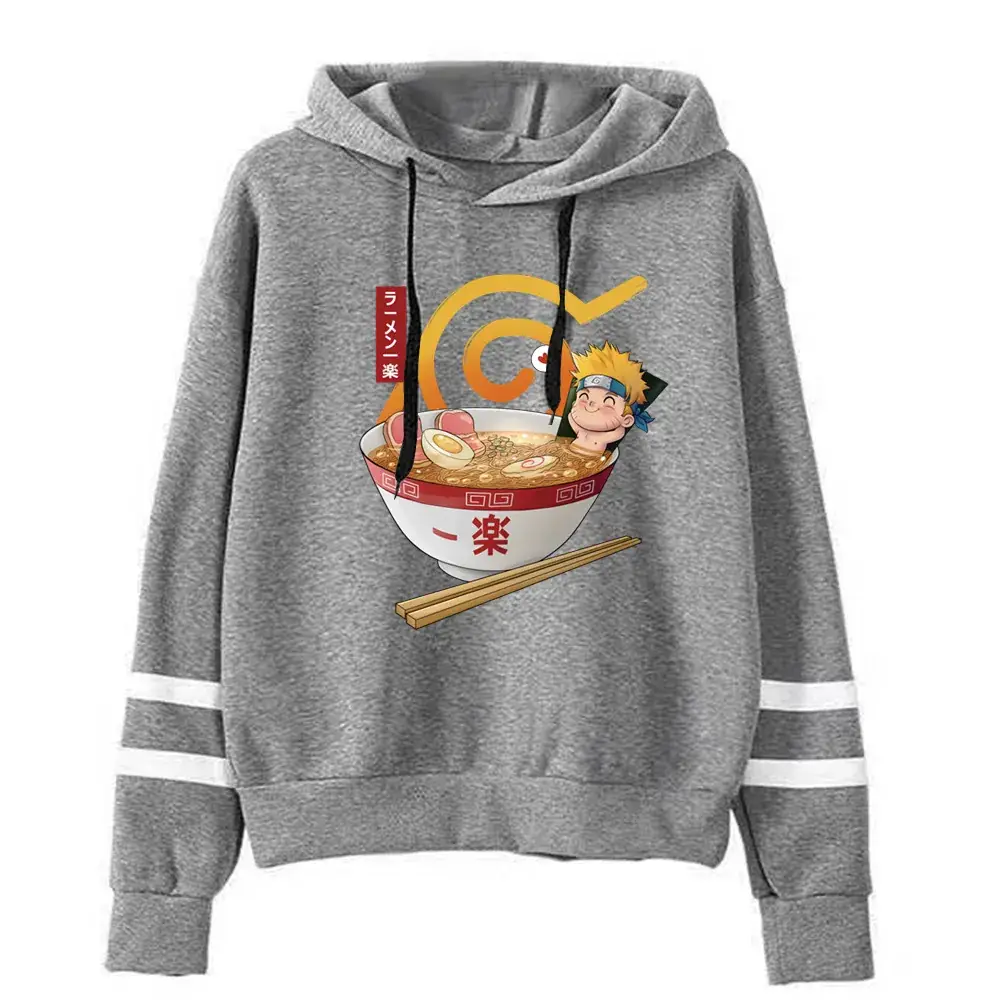 Naruto Graphic Hoodie for Men White Black Stripes - Image 12