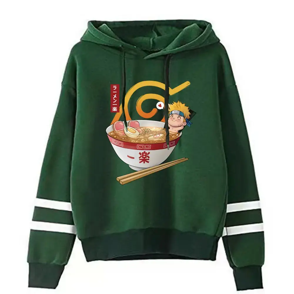 Naruto Graphic Hoodie for Men White Black Stripes - Image 14