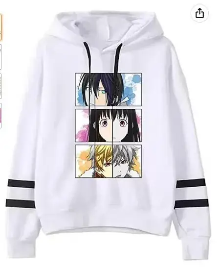 Naruto Graphic Hoodie for Men White Black Stripes - Image 21