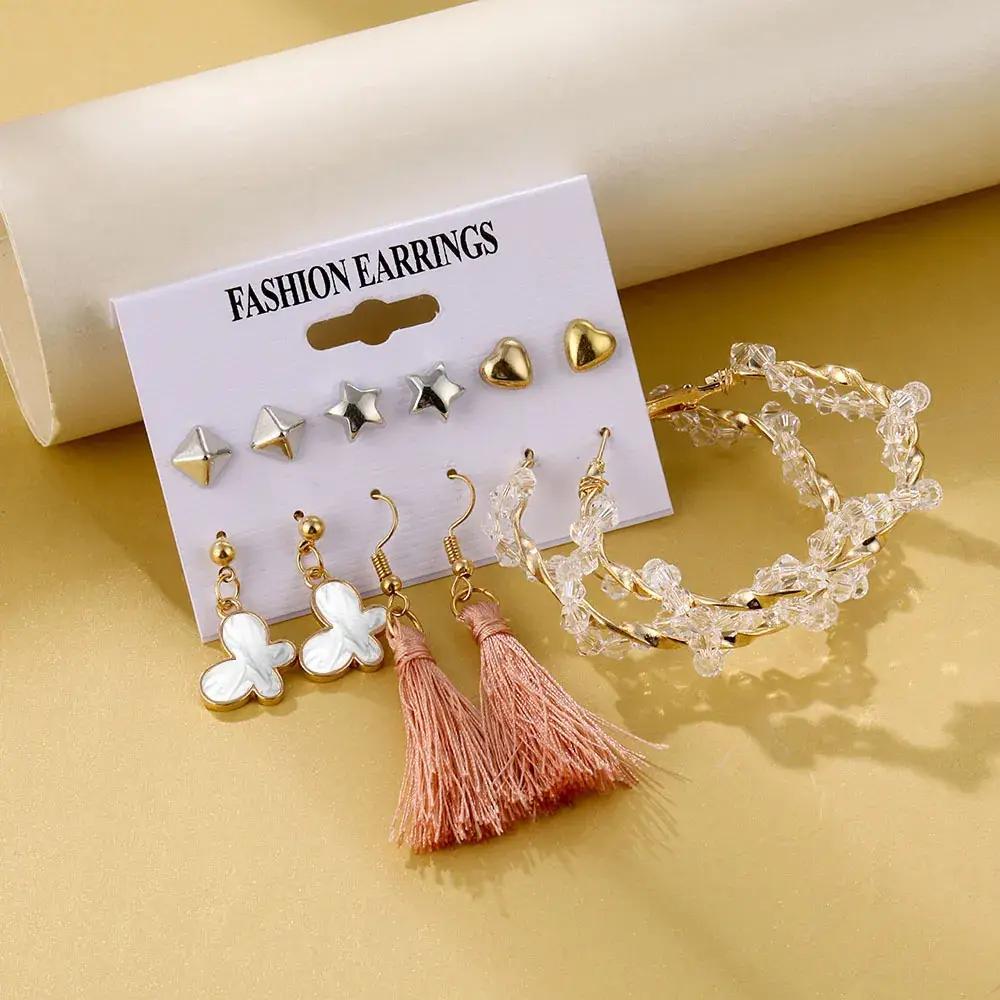 Cross-Border Earring Set with Pearl & Tassel Design - Image 17