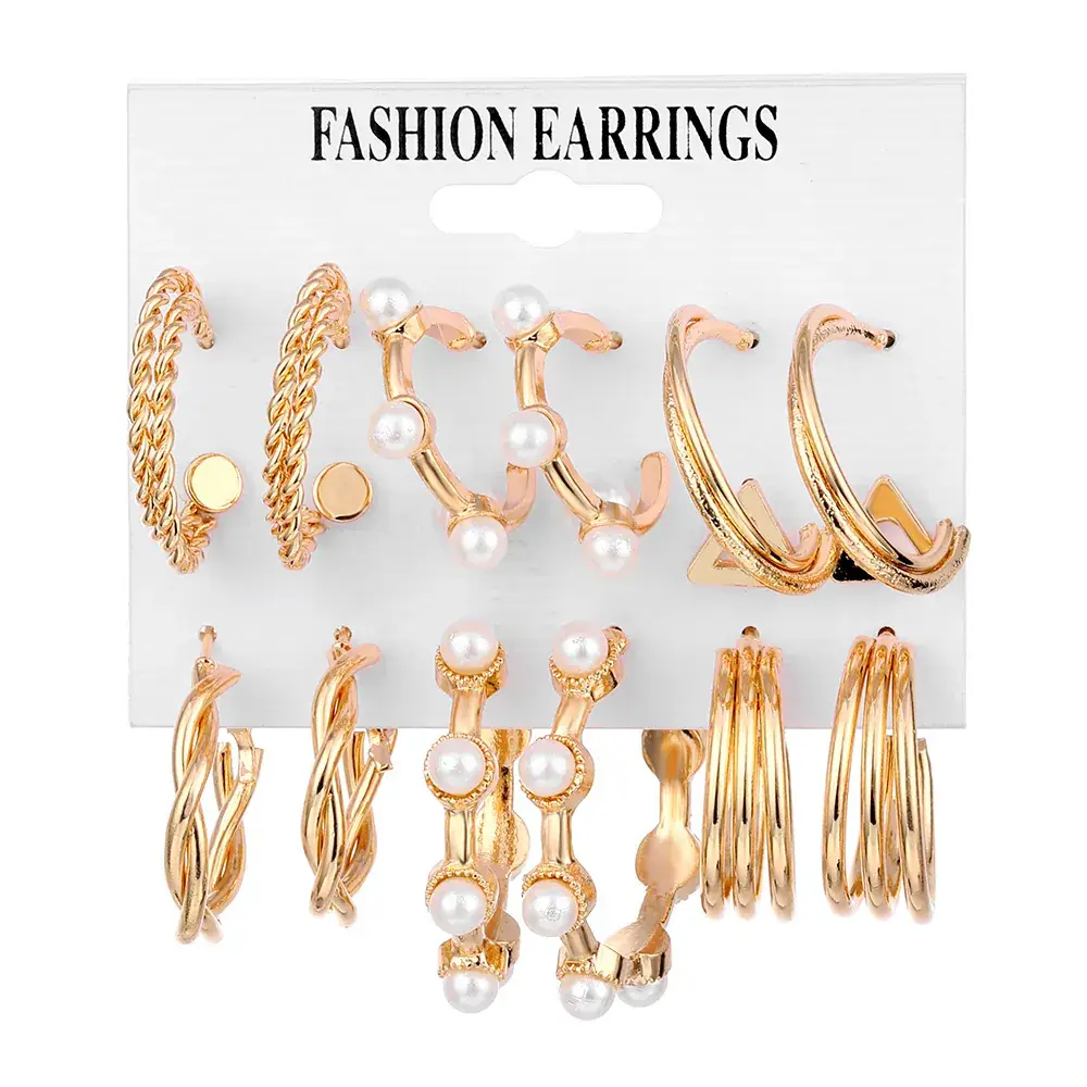 Cross-Border Earring Set with Pearl & Tassel Design - Image 13