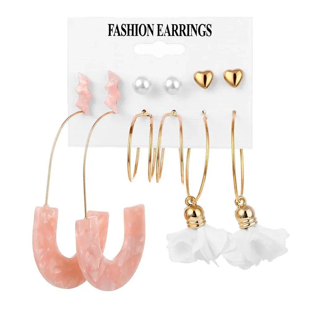 Cross-Border Earring Set with Pearl & Tassel Design - Image 3