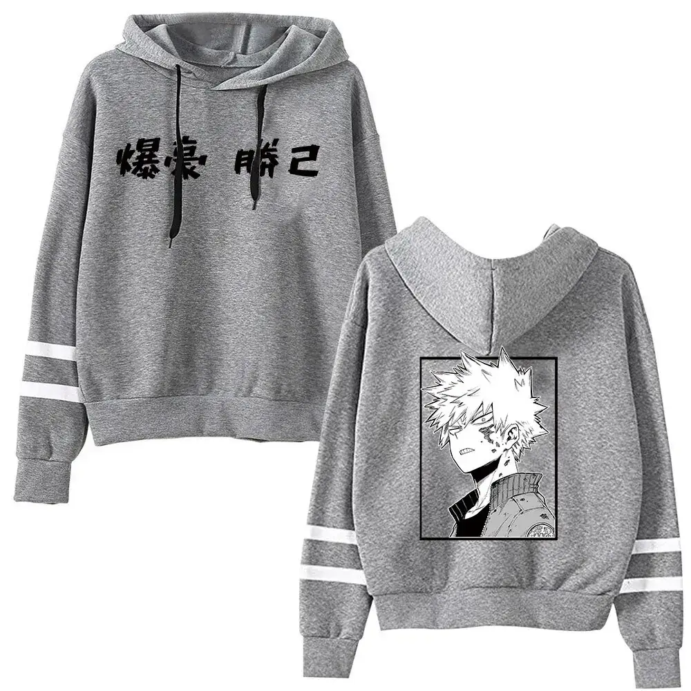 Men Hoodie Gray Graphic My Hero Academia Boku No Hero - Image 12