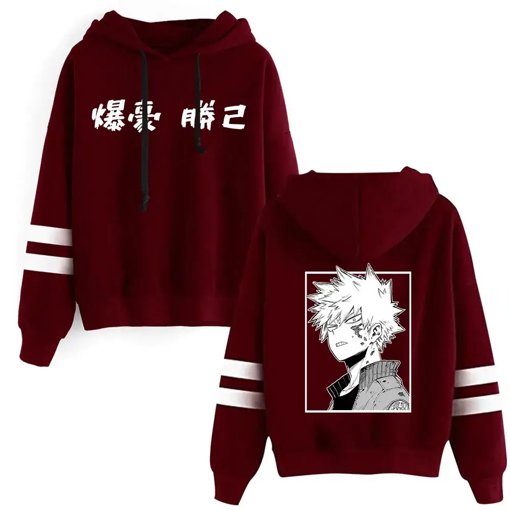 Men Hoodie Gray Graphic My Hero Academia Boku No Hero - Image 15