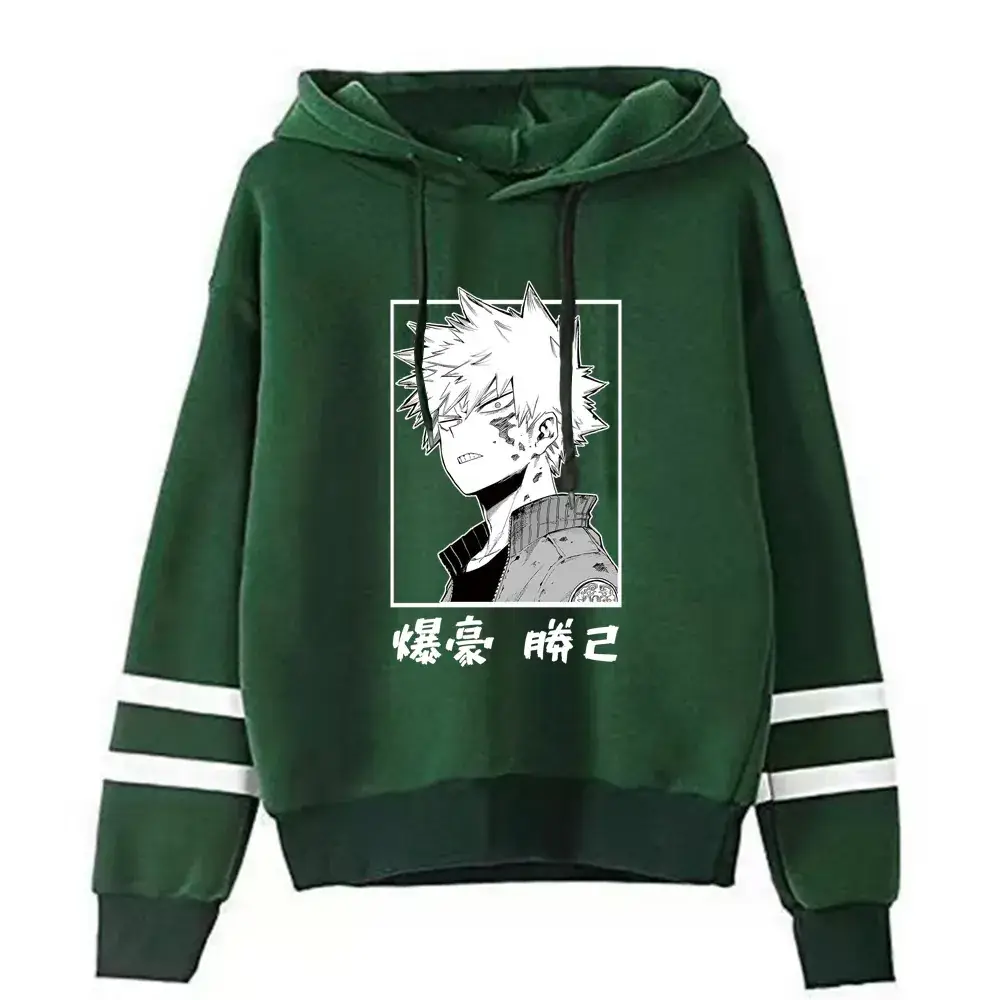 Men Hoodie Gray Graphic My Hero Academia Boku No Hero - Image 4