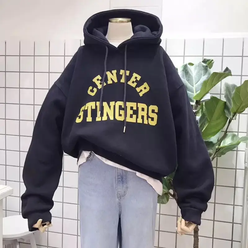 Women Center Stingers Fleece Hoodie Yellow Long Sleeve — feature 6