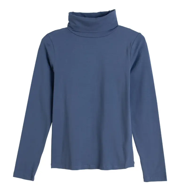 2023 Women Grey High Neck Long Sleeve T-Shirt - Image 12