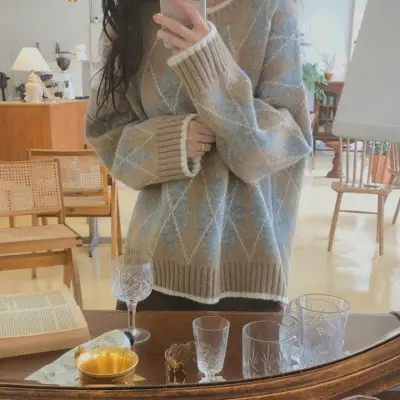 Women Lazy Style Pullover Sweater Winter 2025