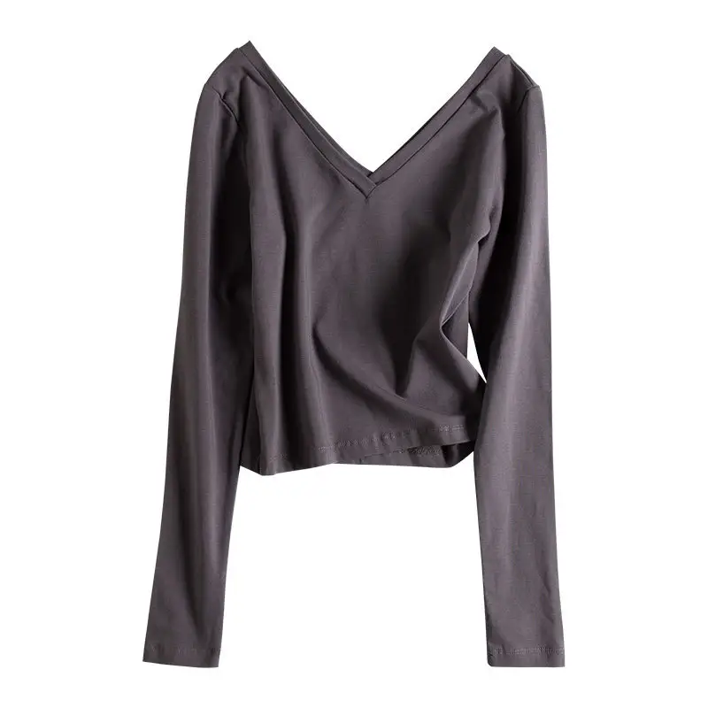 Women White V-Neck Long Sleeve Top Winter Casual - Image 12
