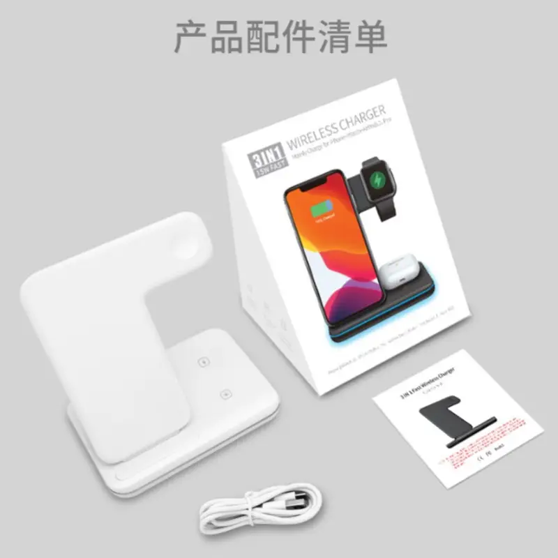 Apple Three-In-One Charger 15W Fast Charging Vertical Wireless - Image 4