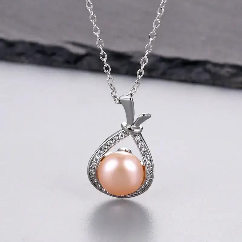 Gold Pearl Pendant Necklace for Women - Image 5