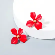 Black Flower Earrings for Women Silver Pin Earrings — feature 15