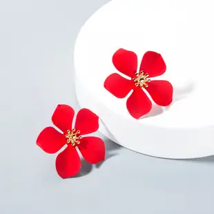 Black Flower Earrings for Women Silver Pin Earrings — feature 23