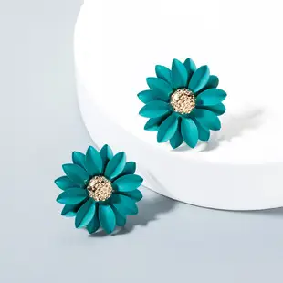 Black Flower Earrings for Women Silver Pin Earrings — feature 27