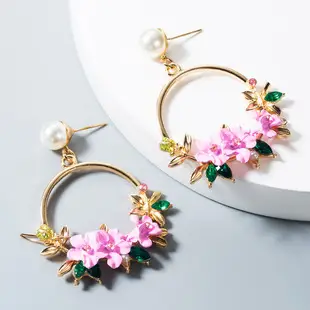 Black Flower Earrings for Women Silver Pin Earrings — feature 29
