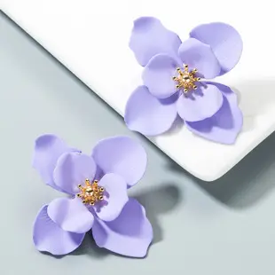 Black Flower Earrings for Women Silver Pin Earrings — feature 33