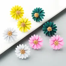 Black Flower Earrings for Women Silver Pin Earrings — feature 5