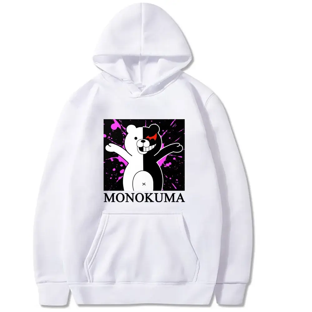 Danganronpa Bear Fleece Hooded Sweatshirt Yellow - Image 7