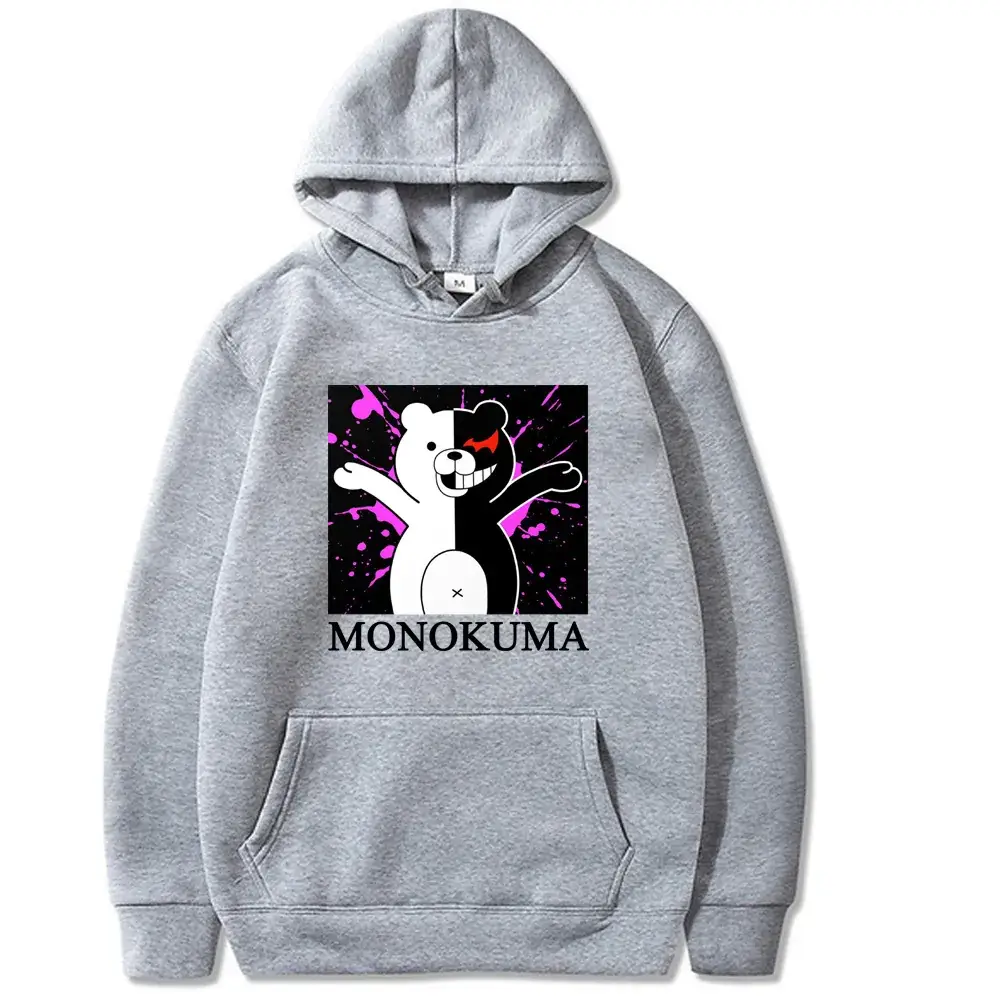 Danganronpa Bear Fleece Hooded Sweatshirt Yellow - Image 10