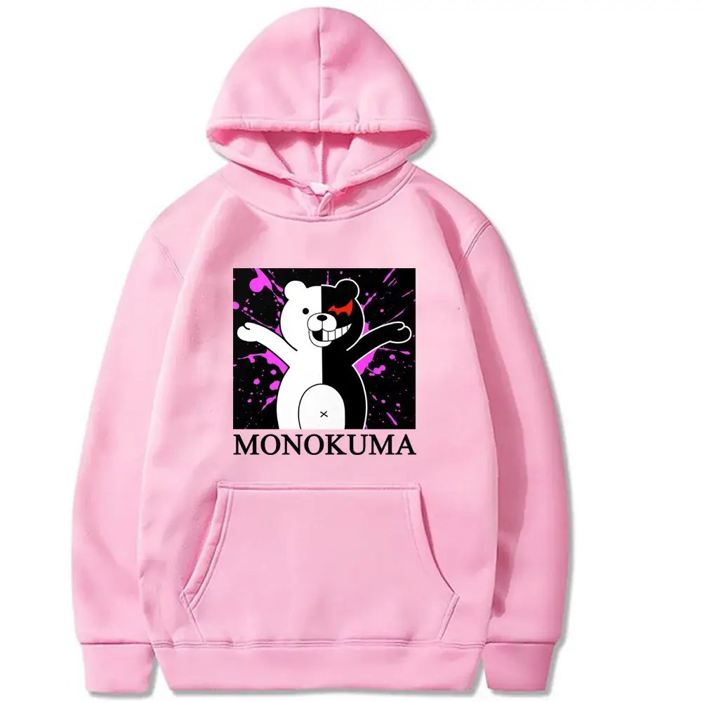 Danganronpa Bear Fleece Hooded Sweatshirt Yellow - Image 12