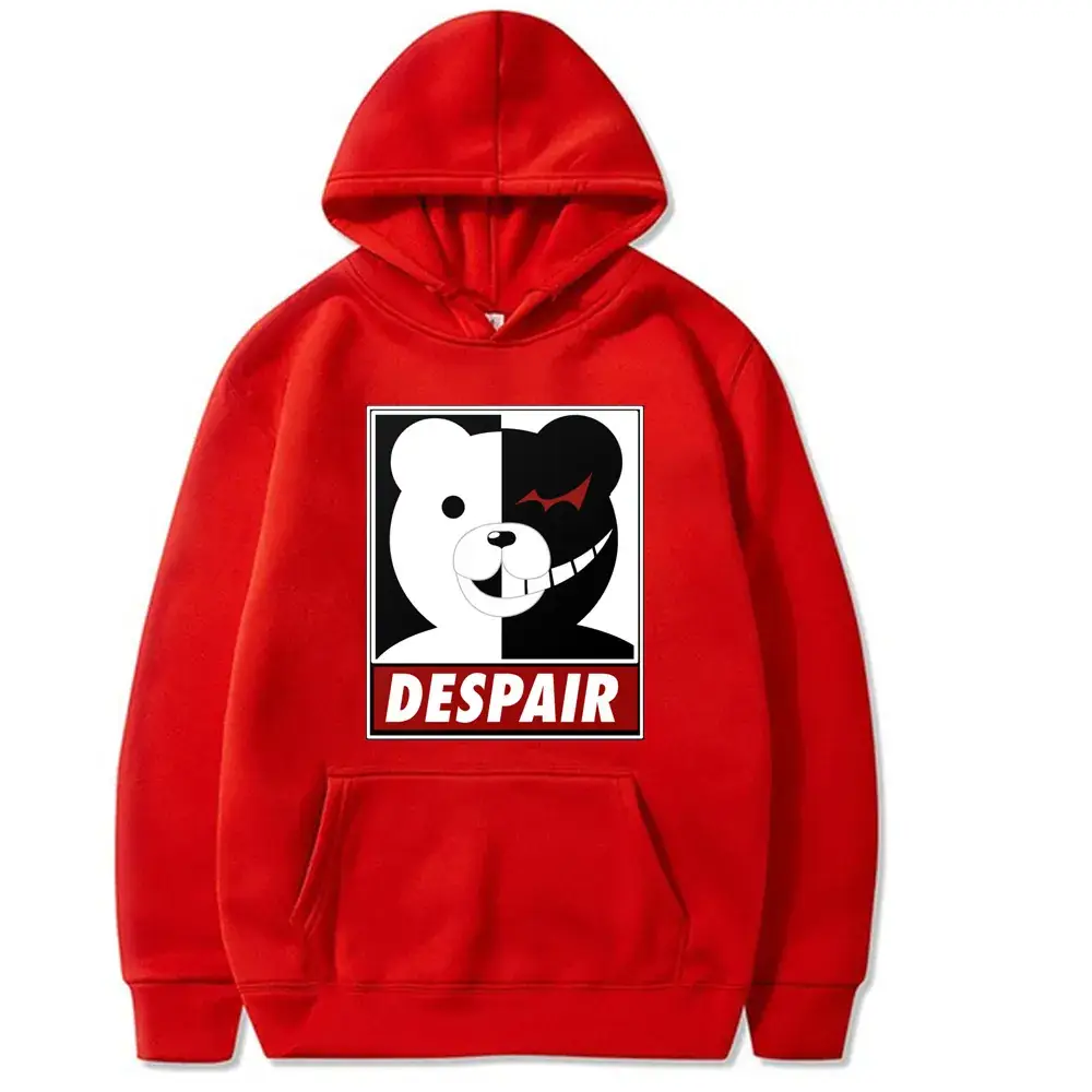 Danganronpa Bear Fleece Hooded Sweatshirt Yellow - Image 3