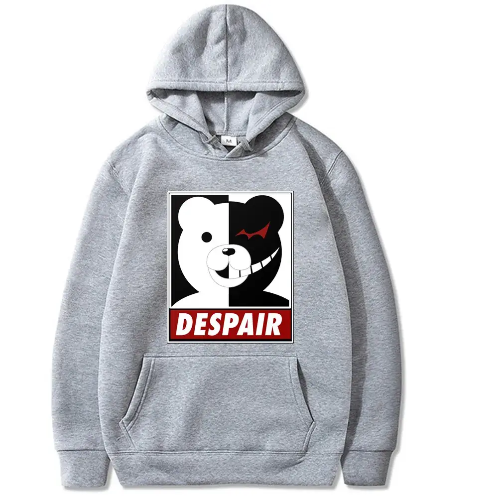 Danganronpa Bear Fleece Hooded Sweatshirt Yellow - Image 4