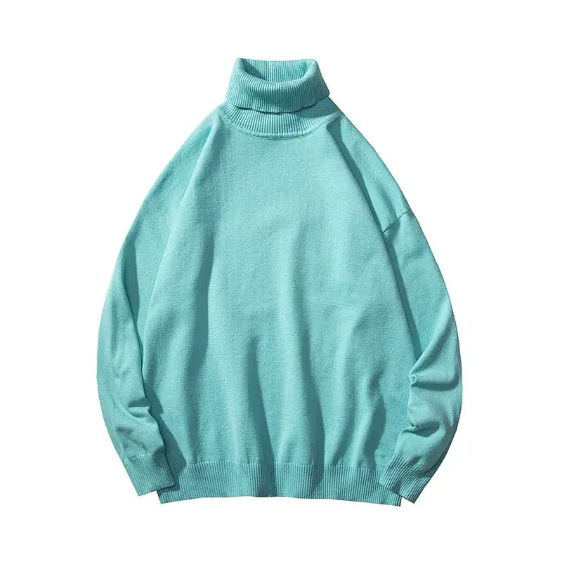 Men's 2020 New Korean Style Sweater Blue Slim Fit - Image 14
