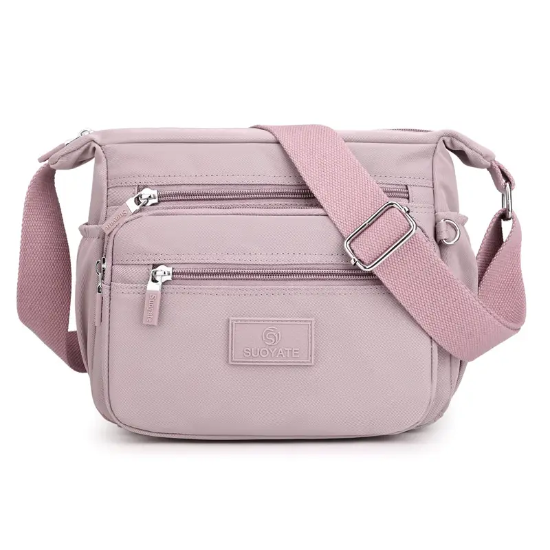 Pink Nylon Shoulder Bag for Women European American Cross-Border - Image 5