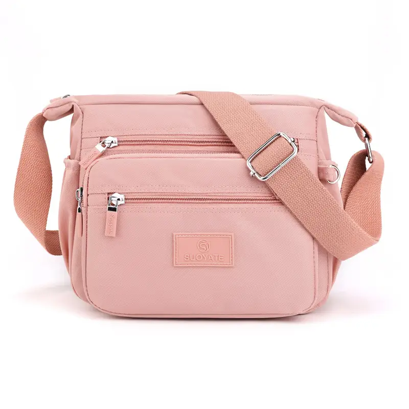 Pink Nylon Shoulder Bag for Women European American Cross-Border - Image 6
