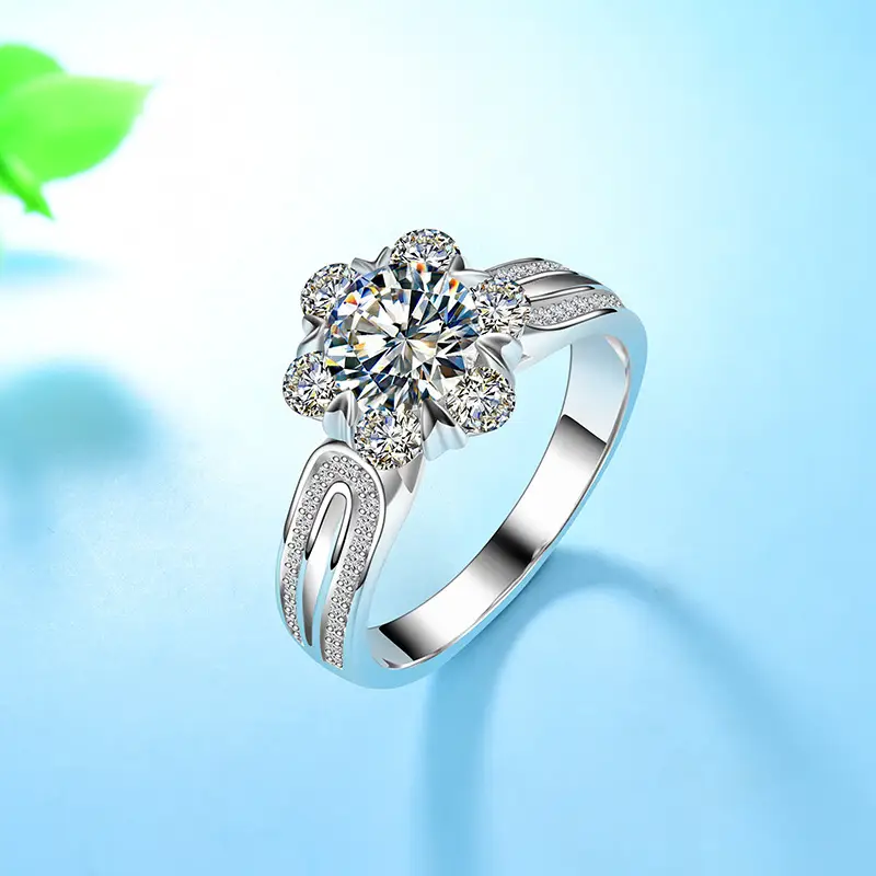 Mosan Diamond Petal Ring for Women Super Display - Image 2