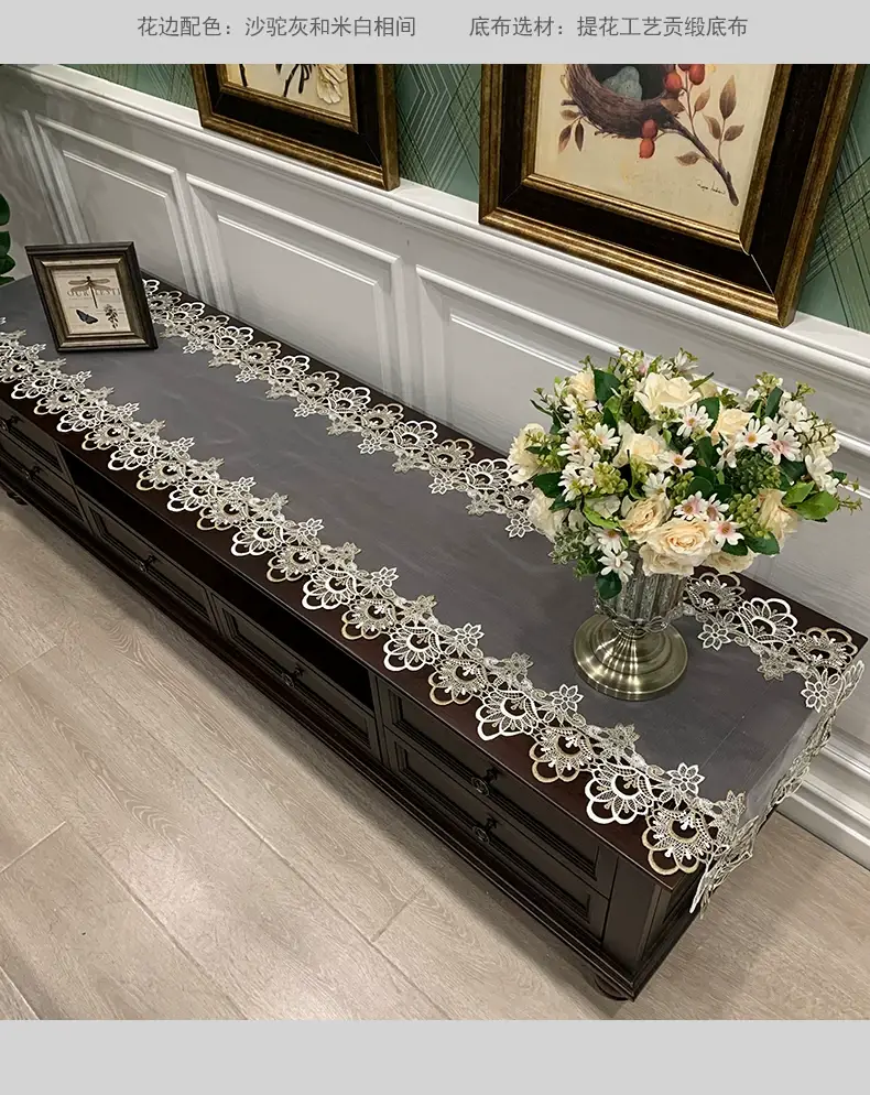 Cross-Border Korean Lace Tablecloth for Coffee Table — feature 11